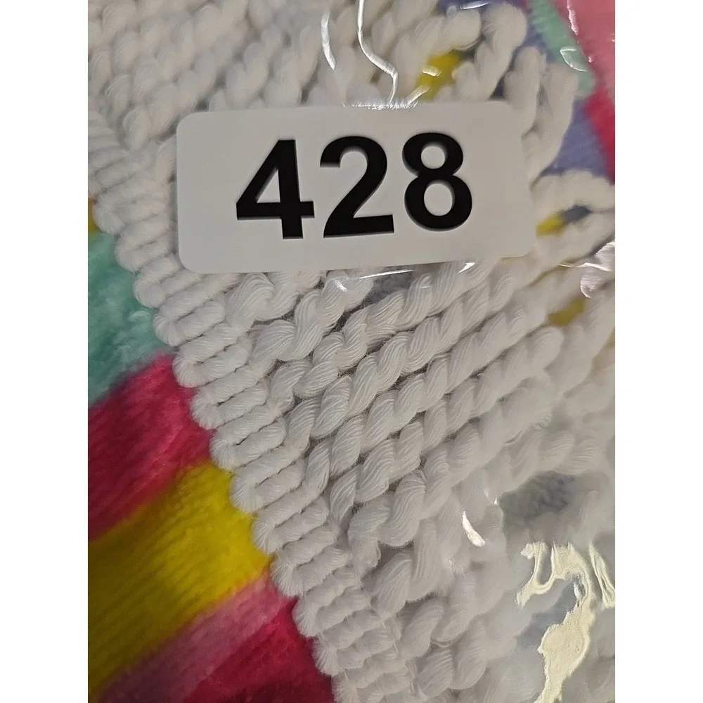 Viv &‎ Lou Round Beach Towel With Colorful Swirls & Fringe About 60 Inches